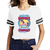 Unicorn Queens Are Born In February Scorecard Crop Tee | Artistshot