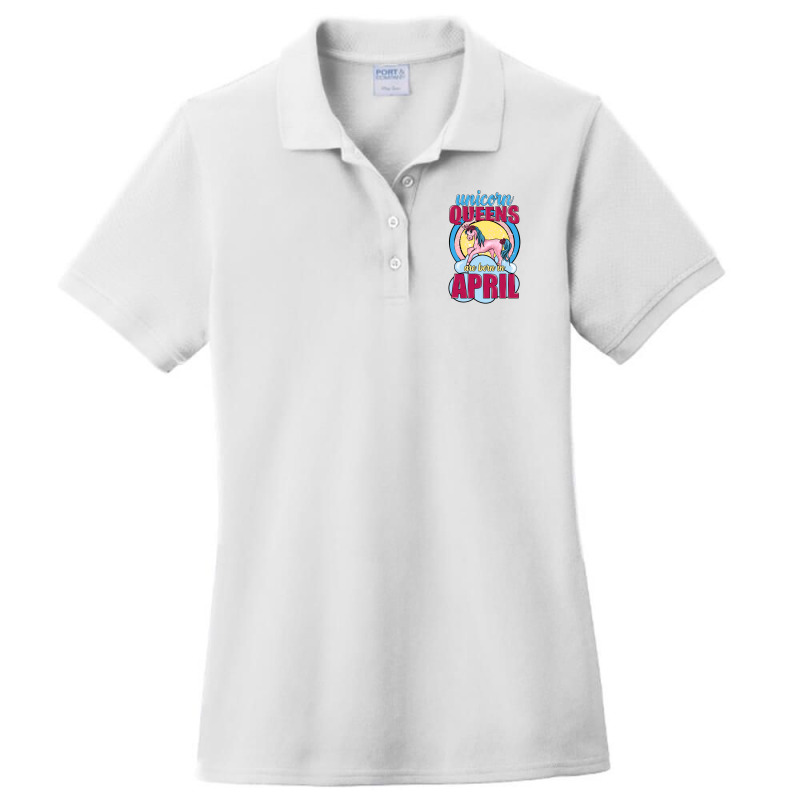 Unicorn Queens Are Born In April Ladies Polo Shirt | Artistshot