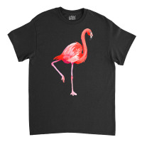 Flamingo T  Shirt Watercolor Exotic Flamingo 04 T  Shirt Classic T-shirt | Artistshot