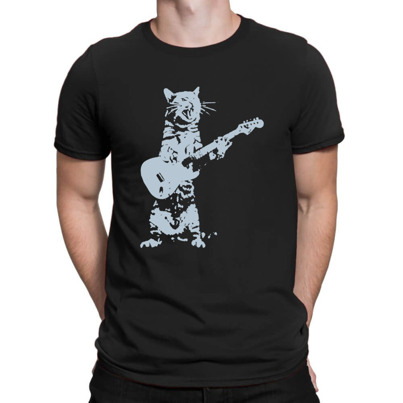 Cat Playing Guitar T-shirt | Artistshot