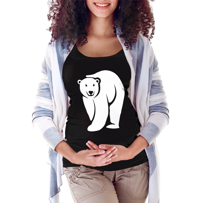 Polar Bear Maternity Scoop Neck T-shirt by candrashop | Artistshot