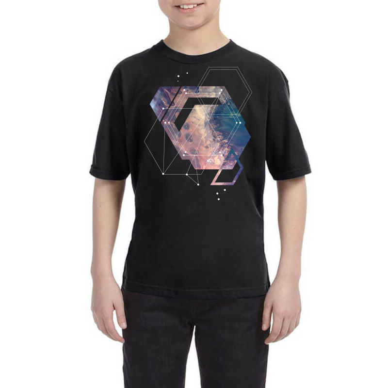 Geometric Abstract Space Art Youth Tee | Artistshot