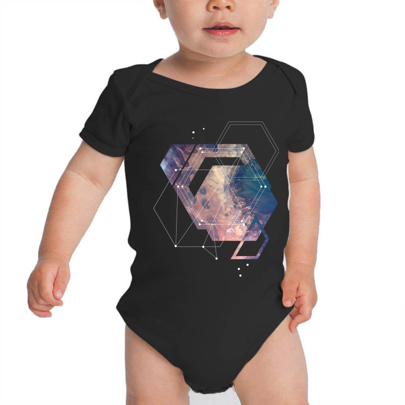 Geometric Abstract Space Art Baby Bodysuit | Artistshot