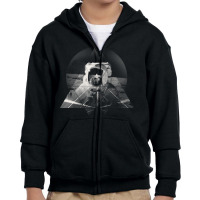 Geometric Space Travel Youth Zipper Hoodie | Artistshot