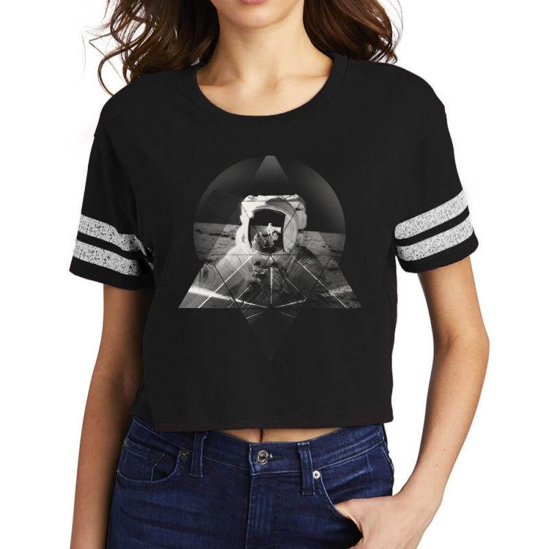 Geometric Space Travel Scorecard Crop Tee by loveshop | Artistshot