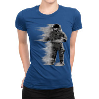 Grey Scale Astronaut Ladies Fitted T-shirt | Artistshot