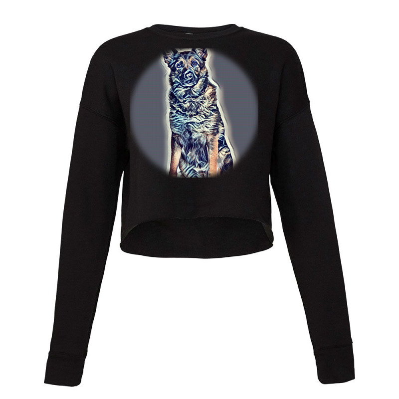 Woman Sitting On Sofa In Livitle Dog And Cat Cropped Sweater by Kemnabi | Artistshot