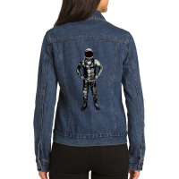 I Ll Take You To The Moon And Leave You There Ladies Denim Jacket | Artistshot