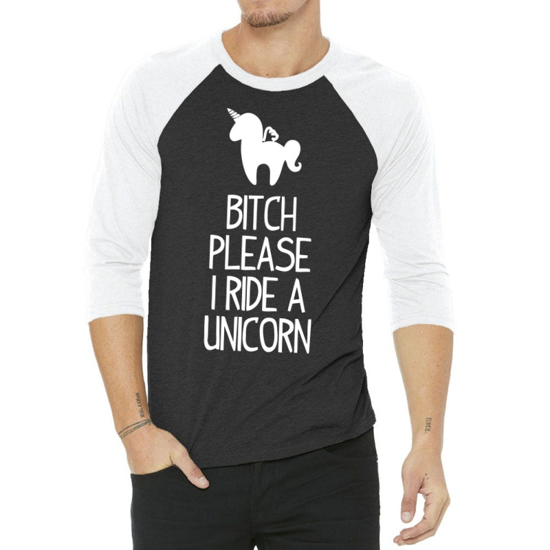 Bitch Please I Ride A Unicorn Unisex White T-Shirt Parody Funny Nerd Kitsch