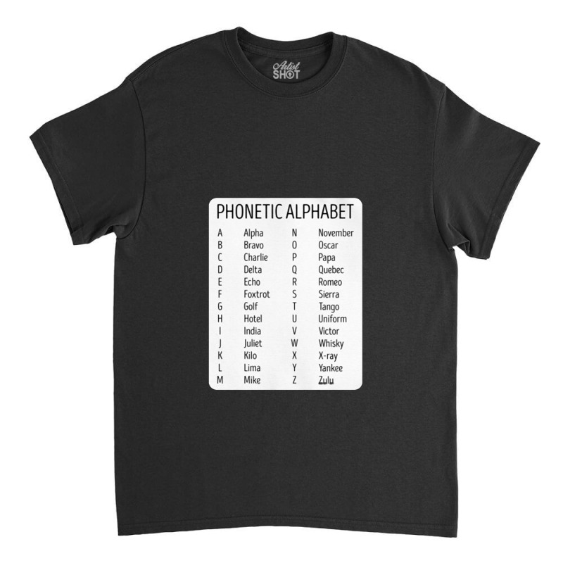 Air Traffic Controller Phonetic Classic T-shirt | Artistshot