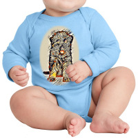 Sad Puppy With Puppy Dog Eyes Long Sleeve Baby Bodysuit | Artistshot