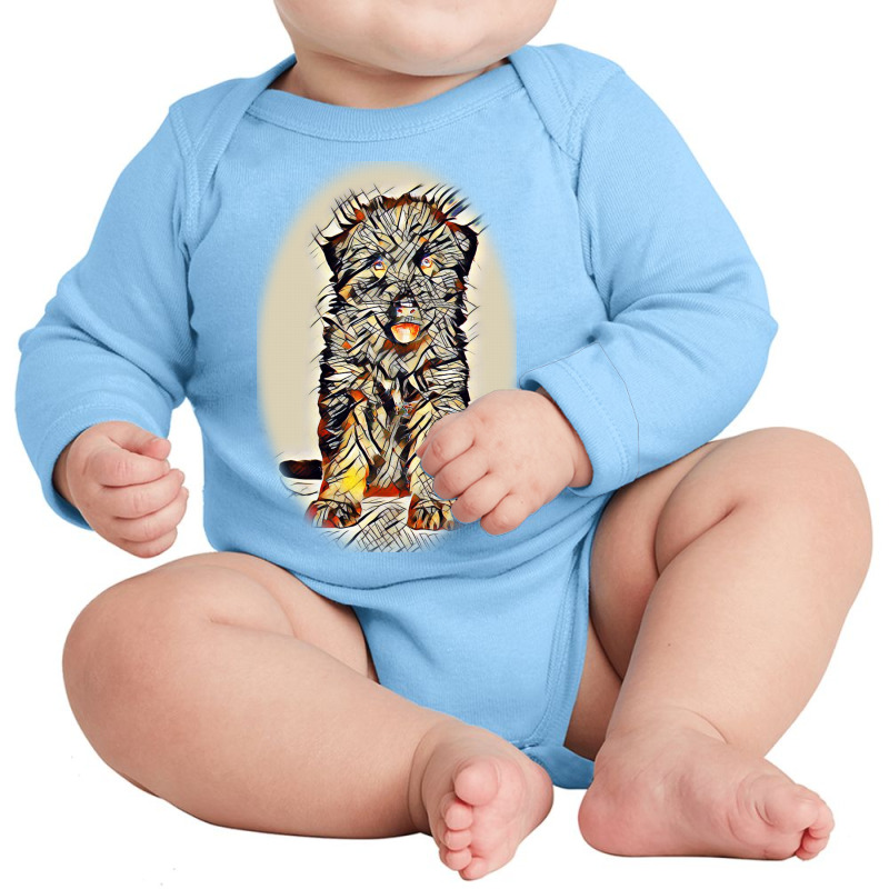 Sad Puppy With Puppy Dog Eyes Long Sleeve Baby Bodysuit | Artistshot