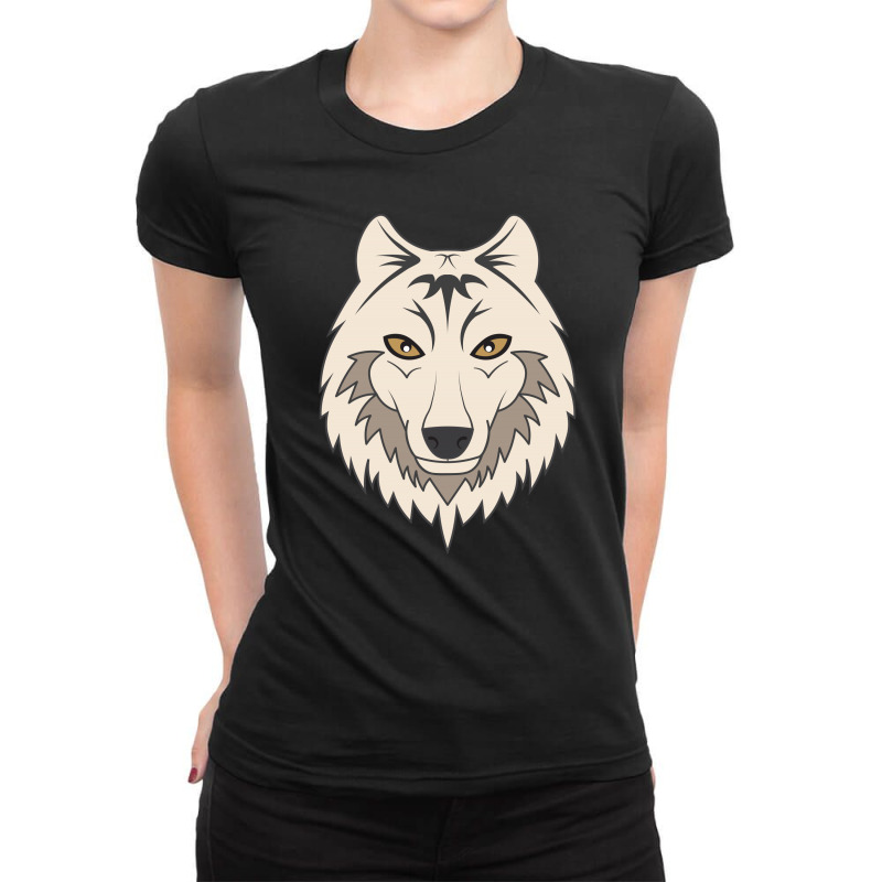 White Wolf Ladies Fitted T-Shirt by EmarDesign | Artistshot