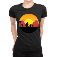 Walking Sunset Ladies Fitted T-shirt | Artistshot