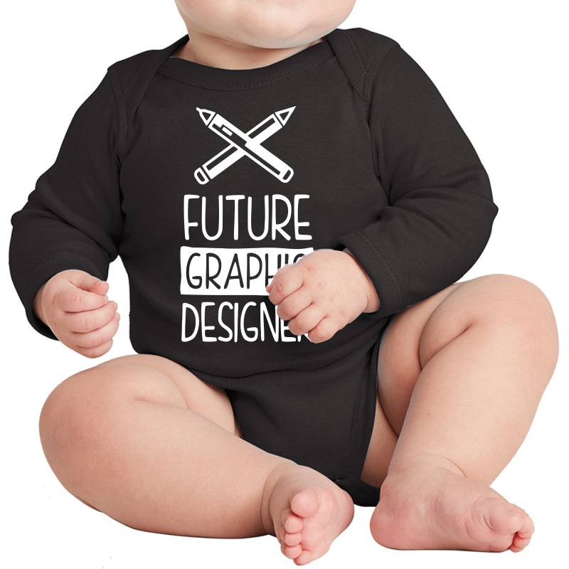 Future Graphic Designer Funny Long Sleeve Baby Bodysuit by candrashop | Artistshot