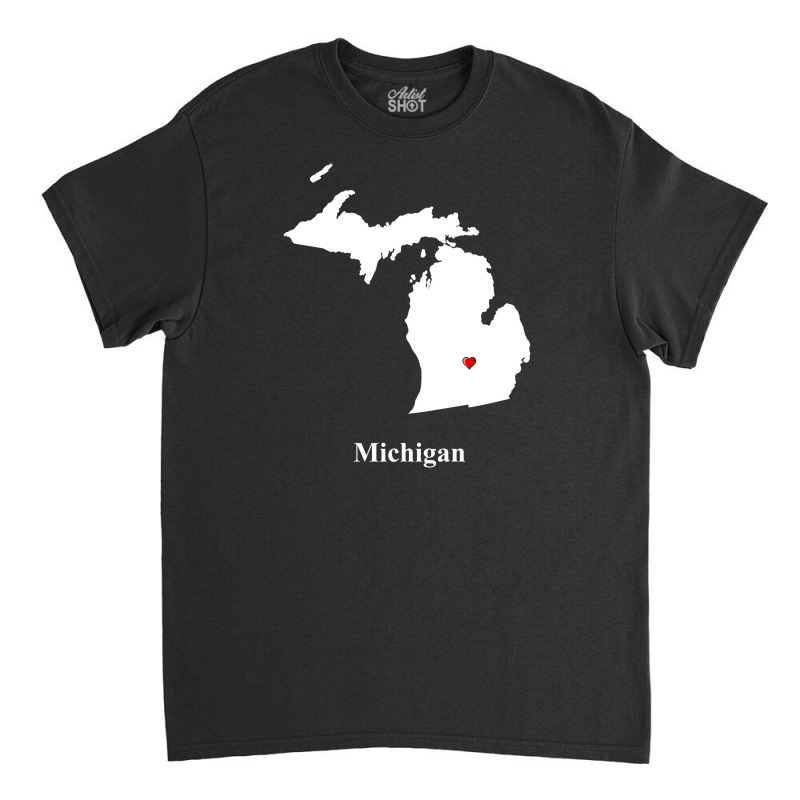 Michigan Love Map Classic T-shirt | Artistshot