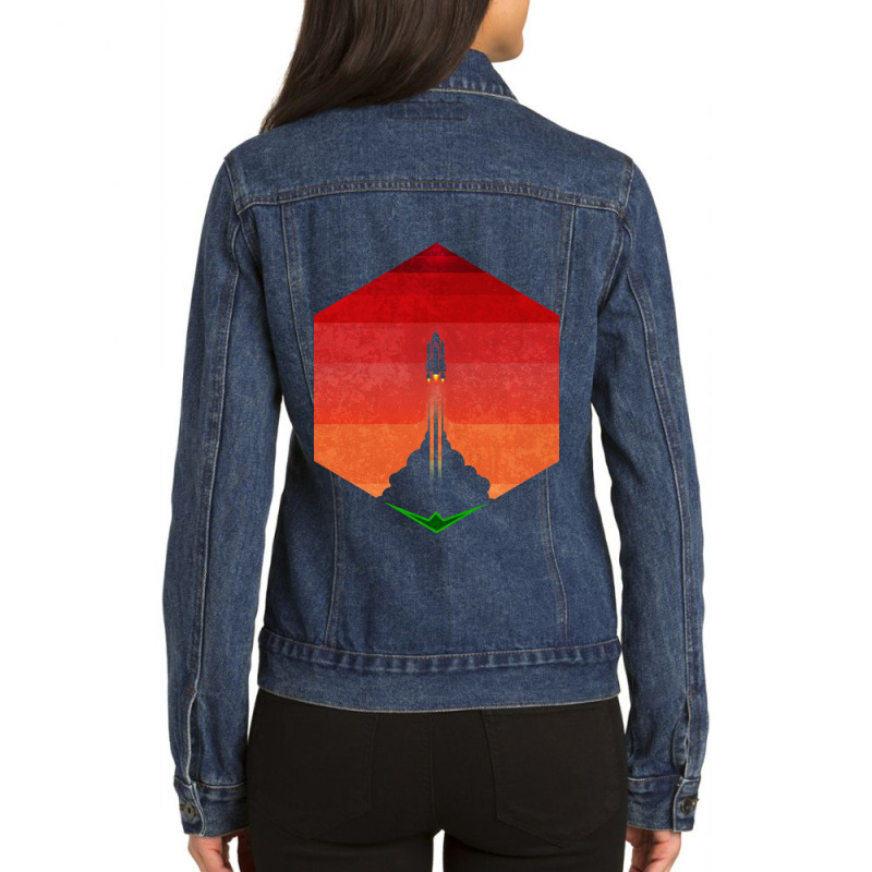 Into The Mars Exosphere Ladies Denim Jacket by loveshop | Artistshot