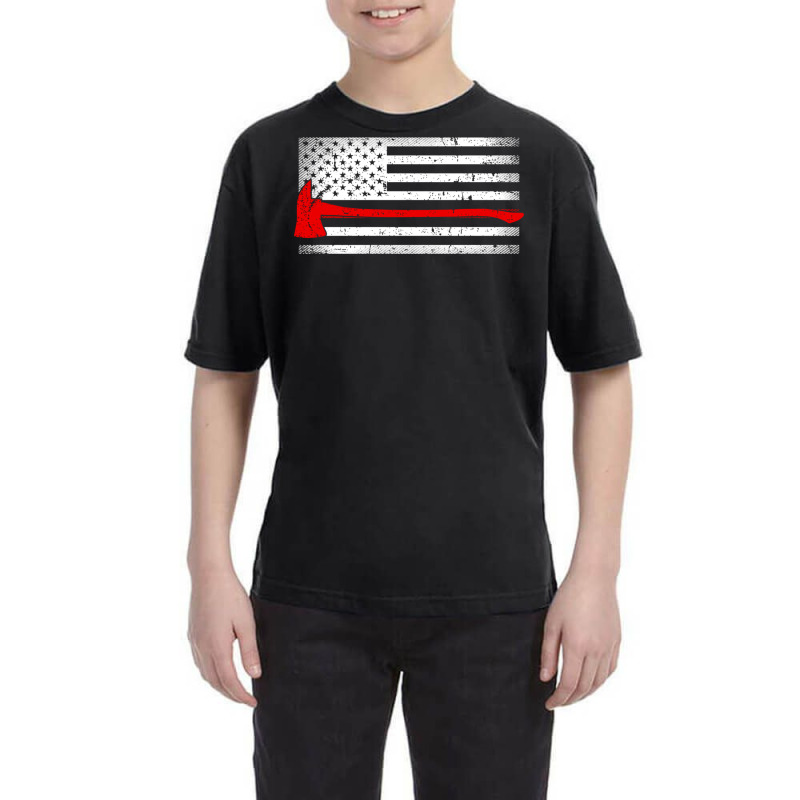 American Flag Fire Fight Red Axe Patriotic Gifts For Fireman Pullover Youth Tee by tamkyfashions | Artistshot