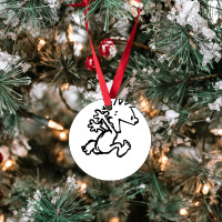 Calvin & Hobbes Comic Running Naked Ornament | Artistshot