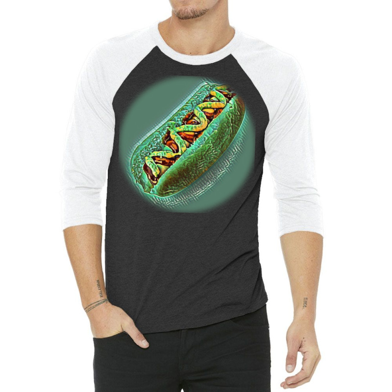 Hot Dog With Mustard And Ketc 3/4 Sleeve Shirt by Kemnabi | Artistshot