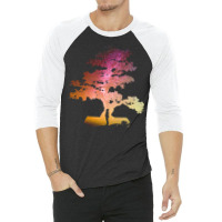 Bonsai Tree T  Shirt Bonsai Tree Milky Way Galaxy Design T  Shirt 3/4 Sleeve Shirt | Artistshot