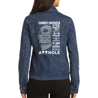 Combat Engineer Shirt I've Only Met About 3 Or 4 People Ladies Denim Jacket | Artistshot