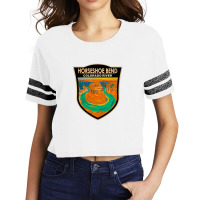 Horseshoe Bend Colorado River Badge Scorecard Crop Tee | Artistshot