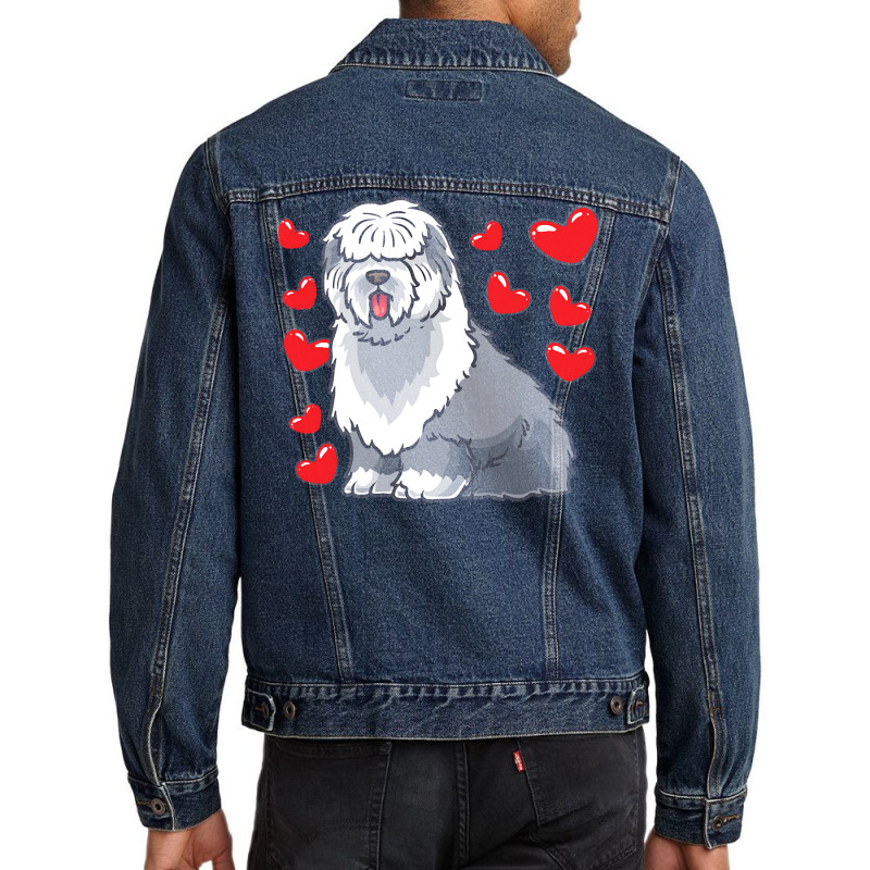 Old English Sheepdog T  Shirt Old English Sheepdog Bobtail Dog T  Shir Men Denim Jacket | Artistshot