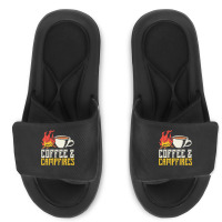 Campfire T  Shirt Coffee And Campfires T  Shirt Slide Sandal | Artistshot