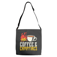 Campfire T  Shirt Coffee And Campfires T  Shirt Adjustable Strap Totes | Artistshot