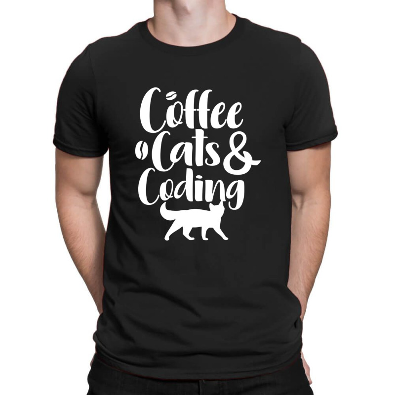 Coffee Cats And Coding T-shirt | Artistshot