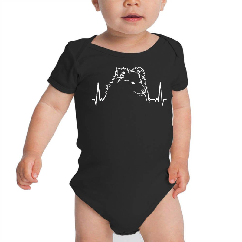 Shetland Sheepdog T  Shirt Sheltie Shetland Sheepdog Heartbeat T  Shir Baby Bodysuit | Artistshot