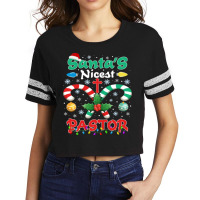 Santa's Nicest Pastor Christmas Scorecard Crop Tee | Artistshot