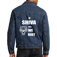 The Walking Dead Season 7 Shiva If Shiva Dies We Riot Men Denim Jacket | Artistshot