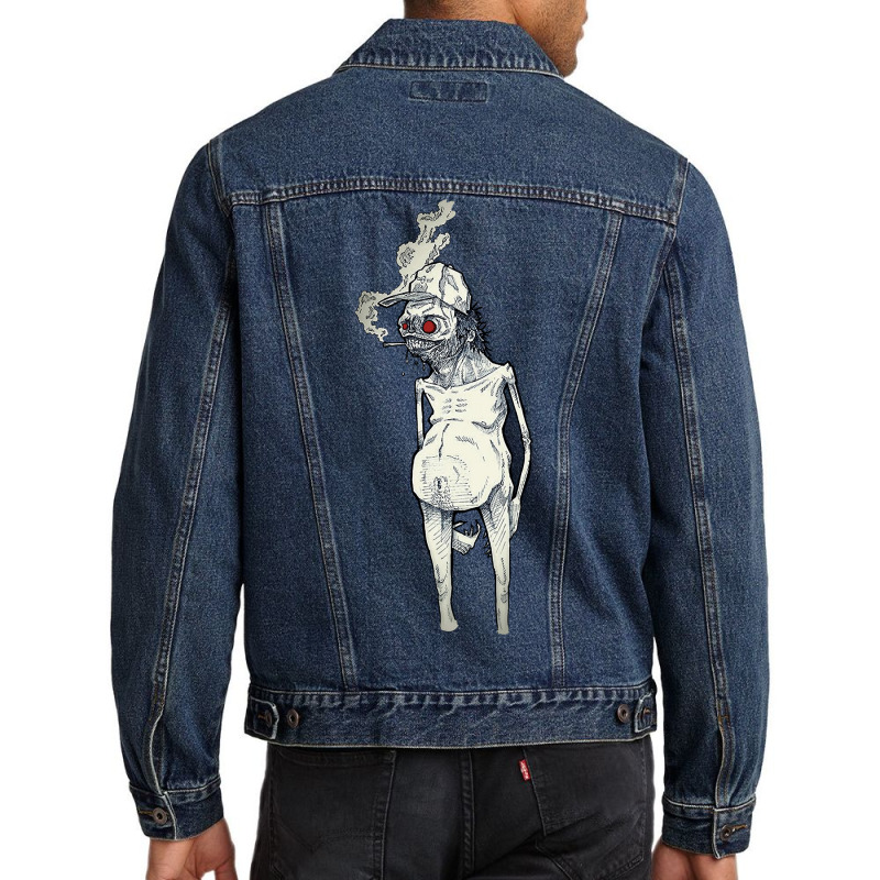 T-bags  Zombie (black And White) Men Denim Jacket by oatesorlandoi9eepf | Artistshot