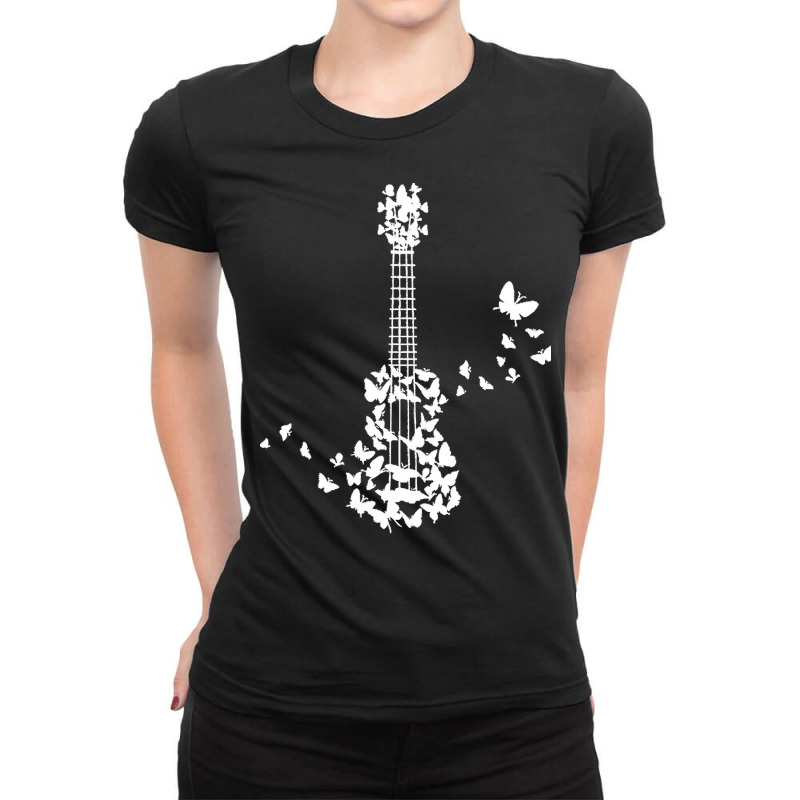 Ukulele Gift T  Shirt A Four String Ukulele Instrument With Beautiful Ladies Fitted T-Shirt by nikkireichert468 | Artistshot