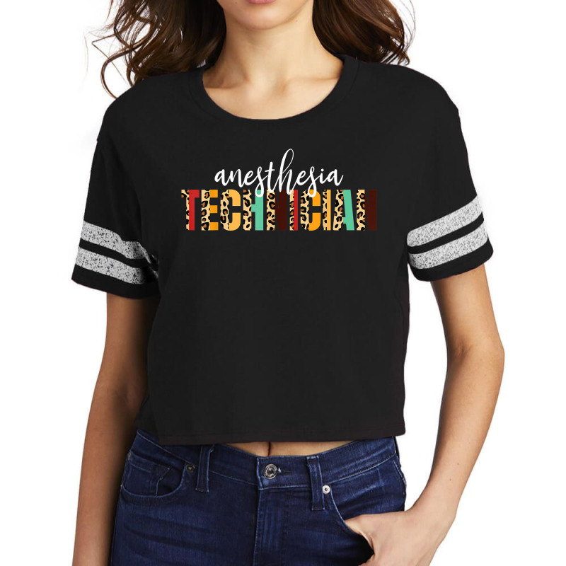 Anesthesia Technician Cheetah Print Anesthesia Technologist T Shirt Scorecard Crop Tee | Artistshot