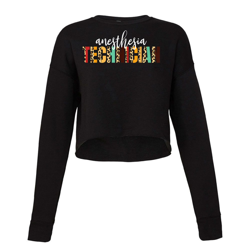 Anesthesia Technician Cheetah Print Anesthesia Technologist T Shirt Cropped Sweater | Artistshot