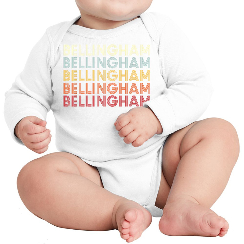 Bellingham Washington Bellingham Wa Retro Vintage Text T Shirt Long Sleeve Baby Bodysuit | Artistshot