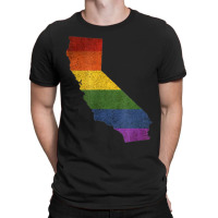 California Map Silhouette Lgbt Pride Flag Tshirt Men Women T-shirt | Artistshot