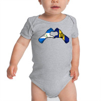 Barbados Nicaragua Flag Barbadians Nicaraguan Heart T Shirt Baby Bodysuit | Artistshot