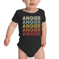 Angier North Carolina Angier Nc Retro Vintage Text T Shirt Baby Bodysuit | Artistshot