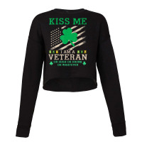 Usa Veteran St Patricks Day Fun Us Flag Cropped Sweater | Artistshot