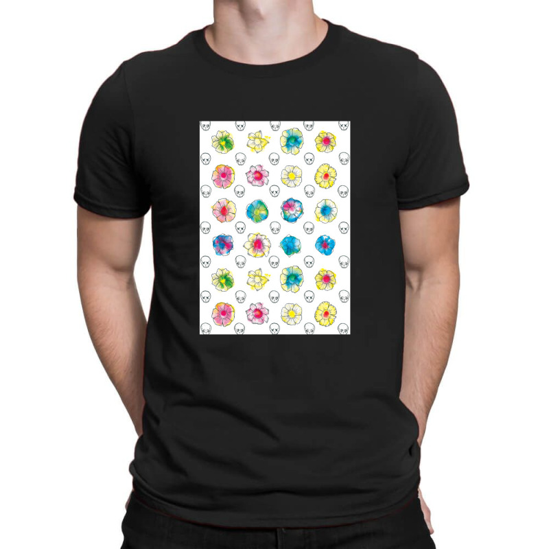 Fleur De Muerte (on White)  Flowers T-Shirt by mrdjpancake | Artistshot