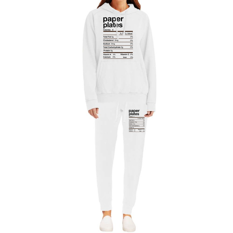 Paper Plates Nutrition Facts Thanksgiving Christmas Gift T Shirt Hoodie & Jogger Set | Artistshot