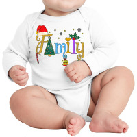 Family Letters Christmas Style Love My Family Christmas T Shirt Long Sleeve Baby Bodysuit | Artistshot