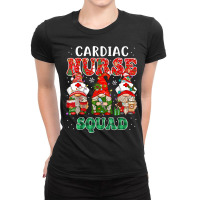 Cardiac Nurse Cute Christmas Gnomes Costume Cardiology Nurse T Shirt Ladies Fitted T-shirt | Artistshot