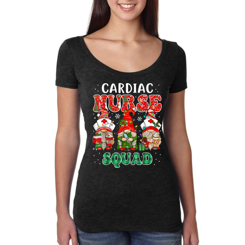 Cardiac Nurse Cute Christmas Gnomes Costume Cardiology Nurse T Shirt Women's Triblend Scoop T-shirt by annien | Artistshot