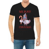 Christmas Pigeon V-neck Tee | Artistshot