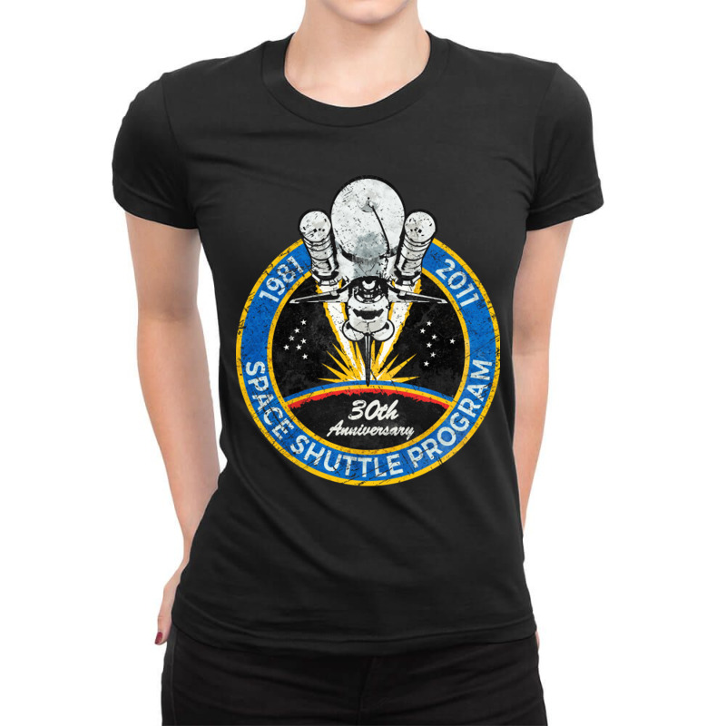 Vintage Insignia Space Shuttle Program 30th Anniversary Ladies Fitted T-Shirt by MabellaPennachio | Artistshot